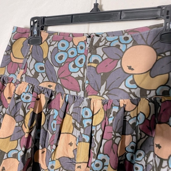 French Connection Fruit Print Fine Corduroy Mini Skirt 6 - Picture 9 of 13